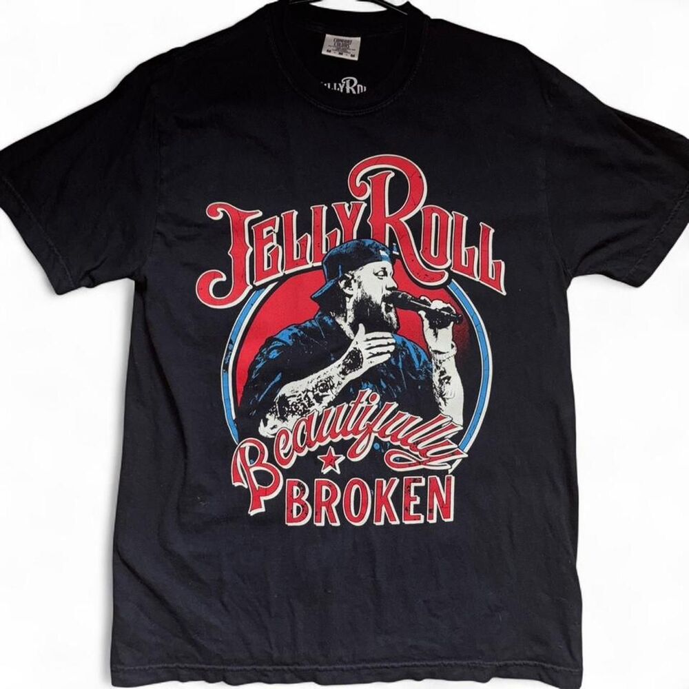 Jelly Roll 2025 Beautifully Broken concert tshirt